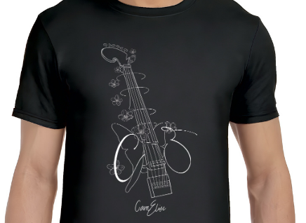 Cam Elise - Art T-Shirt - Unisex - Triblend - Charcoal Black