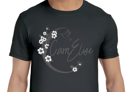 Cam Elise - Logo T-Shirt - Unisex - Triblend - Charcoal Black